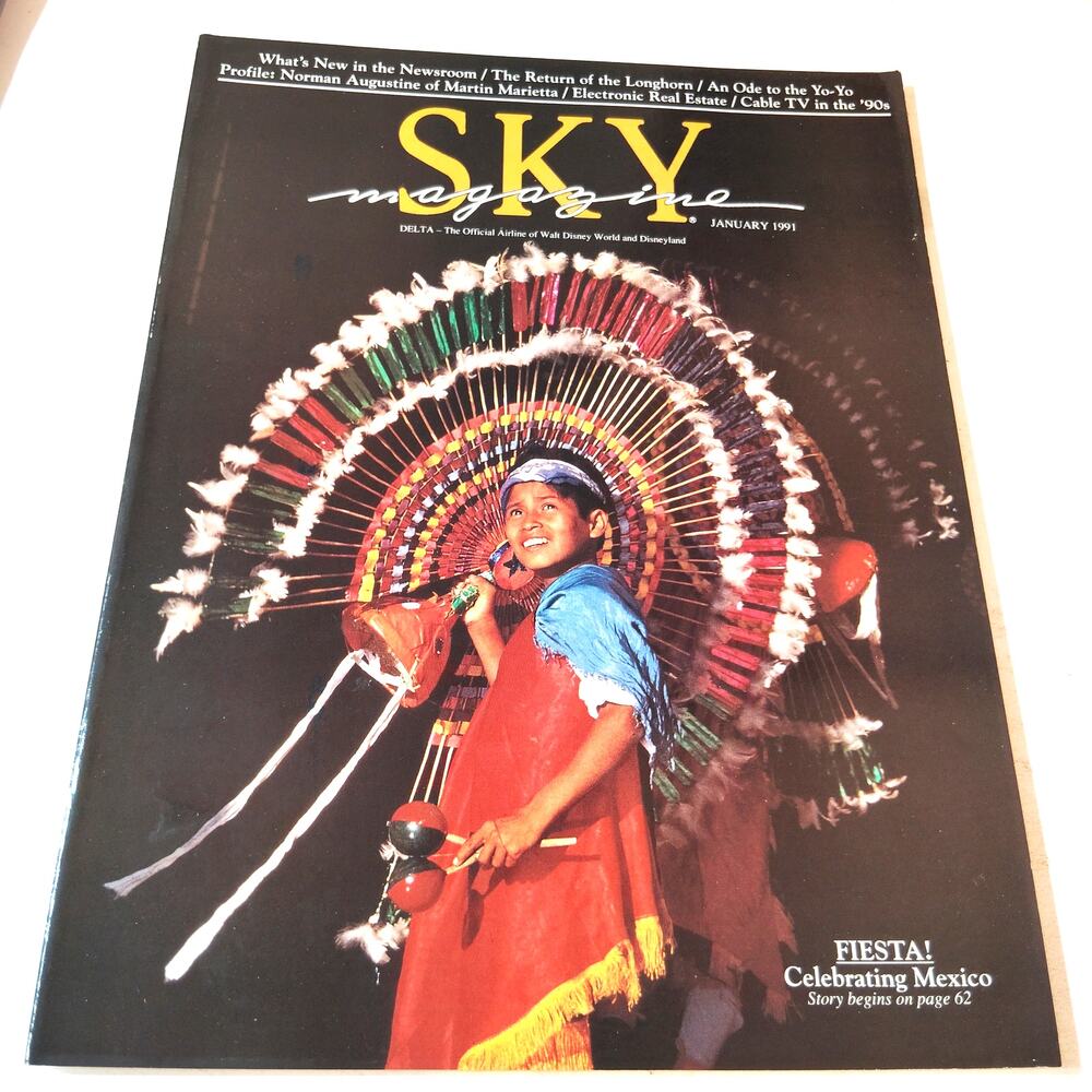Delta SKY Magazine January 1991 In-Flight with Mexico Fiesta Article